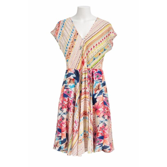Johnny Was Dresses & Skirts - Johnny Was Floral Dress Womens Size Small Colorful Tropical Resort Boho
